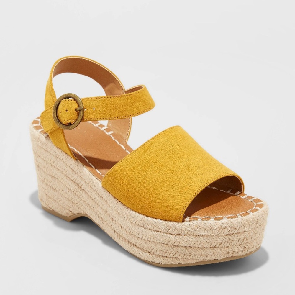 Universal Thread Yellow Espadrille Sandals
